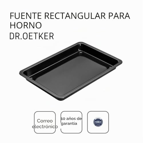 Dr. Oetker 1308 bandeja para horno rectangular grande de 42cm para tartas 5