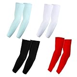 Elixir Golf Pack of 4, The Assorted UV Protective Sun Block Compression Arm Sleeves Arm Cooler Cooling Sleeves Tattoo Cover