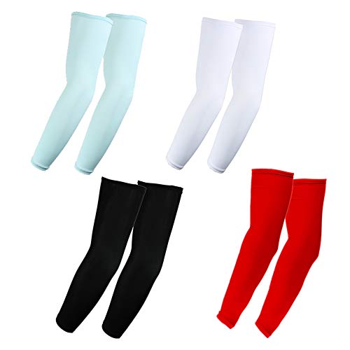 The Elixir Golf Pack of 4, Assorted UV Protective Sun Block Compression Arm Sleeves Arm Cooler Cooling Sleeves Tattoo Cover