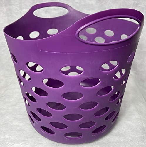 CH Washing Basket 30 Litre Laundry Clothes Hamper Storage Bin Organiser Flexible (Blue)