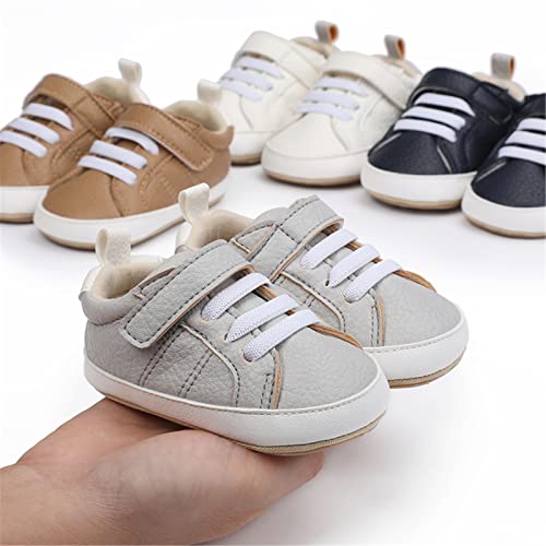 Image of RVROVIC Baby Boys Girls Anti-Slip Sneakers Soft Ankle Boots Toddler First Walkers Newborn Crib Shoes