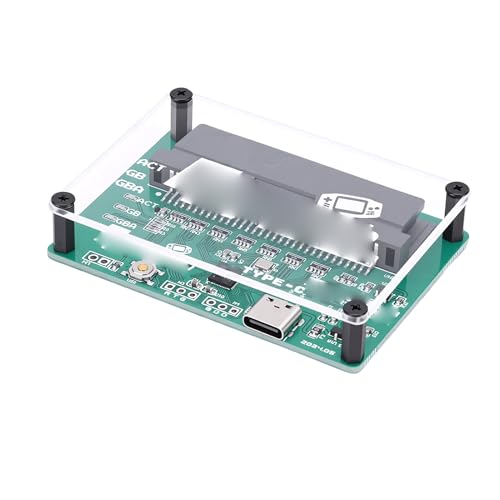 Zunate Lector de Grabadora de Tarjetas de Juego, Herramienta de Copia de Seguridad ROM USB 2.0 con Cable de Datos Tipo C, Admite Múltiples Tipos de Guardado, para Realizar Copias de