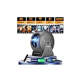 Mini Projector [Integrated Apps & 2026 Upgraded] Supporto 4K 1080P, Portable Projector Auto Focus/Keystone avec WiFi 6 et Bluetooth 5.4 Correction 360°Rotation, Mini Proiettore Home Theater - Grigio