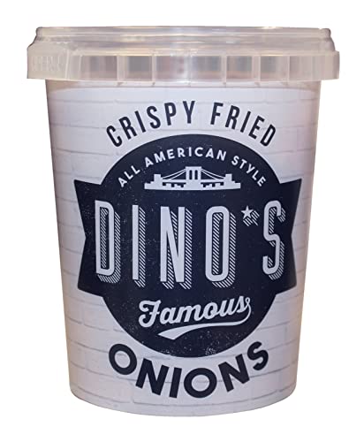 Dinos Famous All American Style Crispy Fried Onions Golden Crunchy Topping For Burgers Hot Dogs & Salads With a Rich & Savoury Flavour 150 g Tub (Pack of 1)