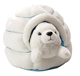 Wild Republic Harp Seal Plush, Stuffed Animal, Plush Toy, Gifts for Kids, W/ Igloo, 6 Inches