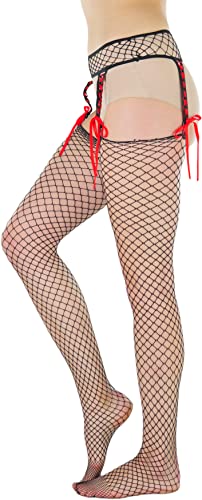 Image of ToBeInStyle Women's Attached Garter Belt Suspender Nylon Stocking Pantyhose