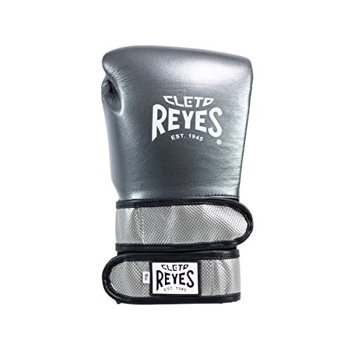 Cleto Reyes Hero With Double Strap Hook And Loop Boxing Gloves For Training, Sparring And Heavy Punching Bags For Men And Women, Mma, Kickboxing, Muay Thai, 14 Oz, Oxford Gray Silver #TOP1
