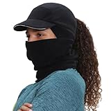 TrailHeads Women's Fleece Ponytail Hat and Microfleece Neck Warmer Gift Set - Black