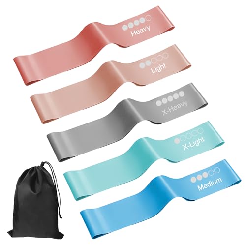 HENGBIRD FitnessbäNder 5er Set, 5 Stärken Fitness Bänder mit Tragebeutel...