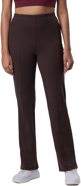 BlissClubWomen The Ultimate Straight Pants | Trousers for Women | Straight Fit | Pintuck Design | Polyester