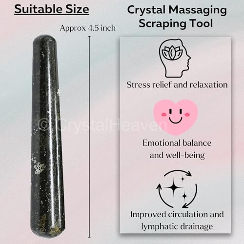 Image of Nuummite Crystal Wand - Smooth Crystal Wand for Energy Healing, Chakra Balancing, Meditation and Home Decor - Crystals and Healing Stones for Gift