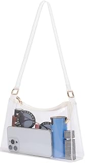 Clear Bag for Stadium Events – Women's Clear Shoulder Bag – Transparent Bag for Concerts, Sports Events and Game Days