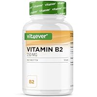Vitamin B2 (Riboflavin) - 250 mg - 365 Tabletten - Hochdosiert - Ohne unerwünschte Zusätze - Vegan
