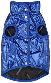 Manteau rembourré pour chat bleu marine : l'élégance textile en taille S