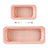 Ausziehbarer Siebkorb für die Küche mit Aufhängelöchern – zum Waschen von Gemüse und Obst, Sieb zum Abseihen von gekochten Lebensmitteln