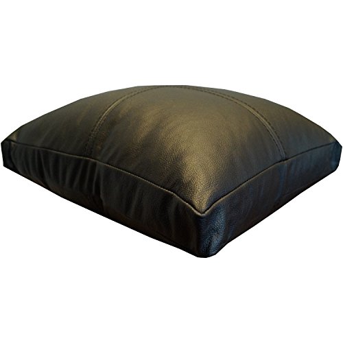 Quattro Meble Echt Lederkissen Schwarz Sofa Deko Kissen Echtleder Rückenkissen Rindsleder Leder Modell P&Z4el (30 x 50 cm)