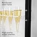 Upper Midland Products Champagne Wall Display Stand Holder, 6 Tier Acrylic Wine Glass & Flute Wedding and Party, Mimosa Bar Decor, Can Hold Up To 36 Cups, Measures 73