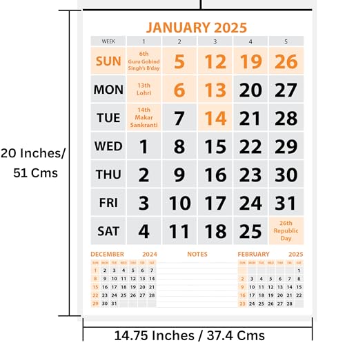 LAURET BLANC 2025 Wall Calendar -14.75 (Image - 1)