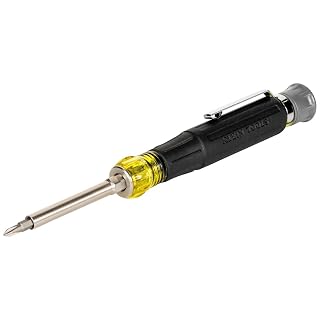 Klein Tools 32600P Mini Precision Screwdriver with Pocket Clip, 13-in-1 Magnetic All-Purpose Driver with Nut Drivers, Phillips, Slotted, and TORX Tips - Amazon product rated Grade B