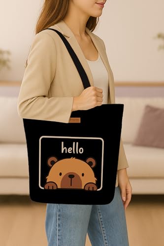 Image of The Purple Tree Eco-Friendly Canvas Tote Bag, Sustainable, Reusable Shopping, Beach, Travel or Everyday Tote, Wide Tote Bag