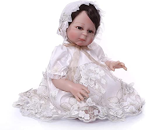 MWKL Volles Silikon Vinyl Reborn Baby Puppe 50cm 20 Zoll Waschbar Neugeborenes Kleinkind Mädchen Puppe Prinzessin Kleid… – Bild 5