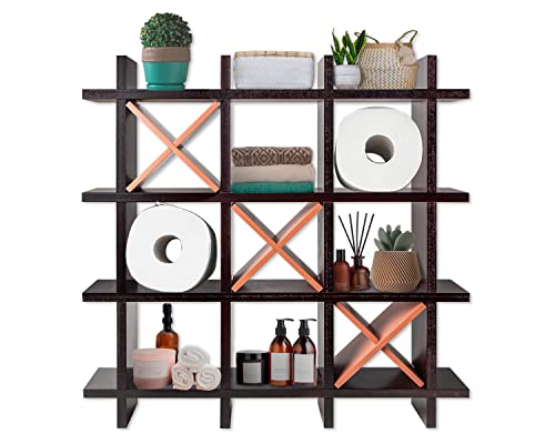 Comfify Tic-Tac-Toe Toilet Paper Holder – Freestanding or Wall Mounted