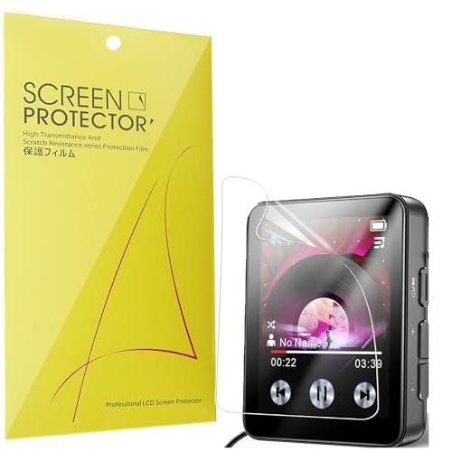 Lamshaw Compatible for EAKKOR MP3 Player Screen Protector, [6 Pack] Full Coverage TPU Clear Film Compatible for EAKKOR MP3 Player (6 Pack)