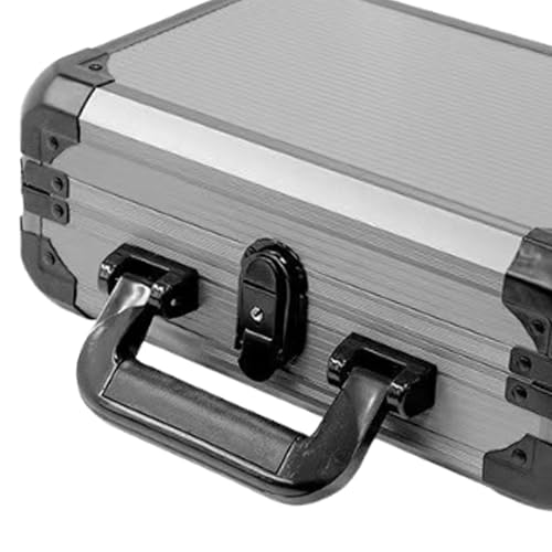 jojomis Game Chip Case Carrying Case - Aluminum Alloy Lockable Briefcase Holds 200 Chips for Tournaments Parties Travel