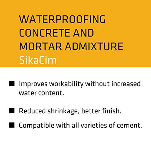 SIKA - SikaCim, Liquid waterproofing concrete and mortar admixture, for slabs, beams and columns, 1kg