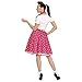 WIDMAN Lunares Falda de 1950 y Bufanda Set Adultas - Disfraz -...