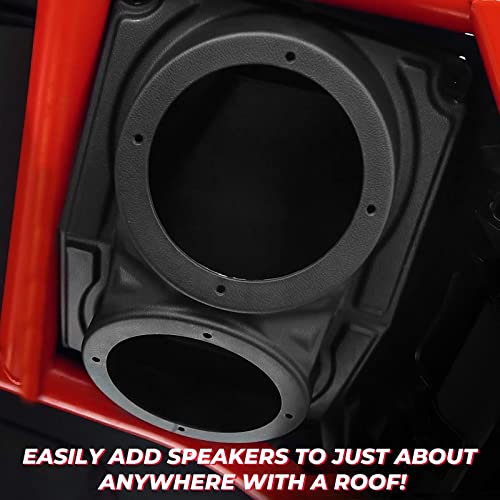 KEMIMOTO UTV 6.5" Speaker Enclosure, Universal 6.5" Speaker Systems Enclosure Hard Roof Enclosure Accessories Compatible with Polaris RZR, Can Am X3, Golf Cart, UTV, Marine by KEMIMOTO - Image 3