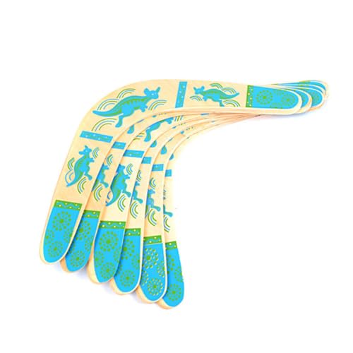 BESPORTBLE 2pcs Juguetes para Exterior Juguetes de Madera para Niños Boomerang Volador Azul miniatura 6