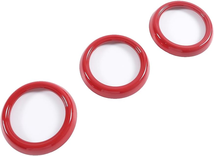 Console Air Conditioning AC Outlet Vent Outside Ring Decorative Stickers Compatible with Mazda MX-5 2016-2023 ，Air Vents Cover Trim Interior Protection Accessories (Sports red)