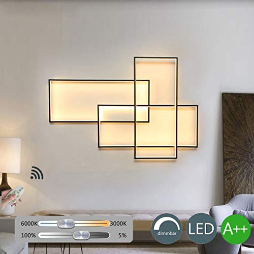Design éloigné et chic pour ce plafonnier rectangulaire noir haut de gamme - 6