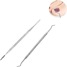 Nail Scalking Remover, Nail Scalk, Nail Garbage Remover, Winding Nail Hook, Intricate Nail Tool, Stainless Steel, Nail Gap, Garbage Remover, Hand, Finger, Toes (Set of 2)
