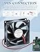 AmRunJe IP67 80mm x 25mm 2pin DC Cooling Fan Dual Ball Bearing for Electronics, AV Cabinet, RV Fridge, Amplifier, Chicken coop, 2pcs