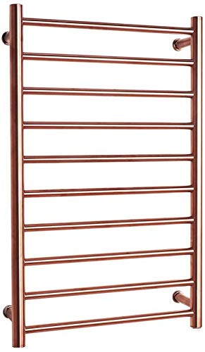 ZJDK Calentador de Toallas, Soporte eléctrico para Toallas con calefacción eléctrica, 10 Barras térmicas, Soporte para Secado de Toallas, toallero térmico de Acero Inoxidable para baño, 31.4
