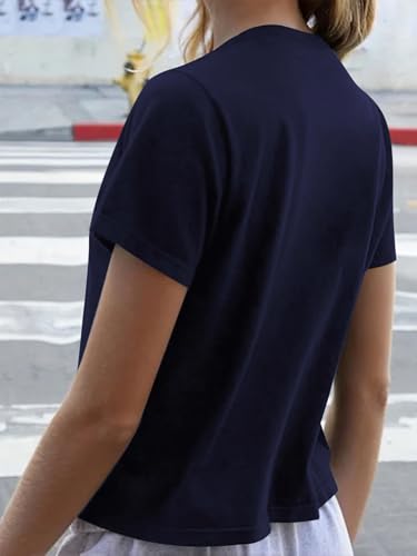 Image of SOLY HUX Girl's Number Graphic Tees Short Sleeve Y2k Tops Jersey Shirts
