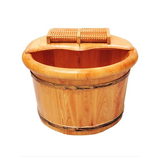 Spa de pies barril de madera cedro con tapa