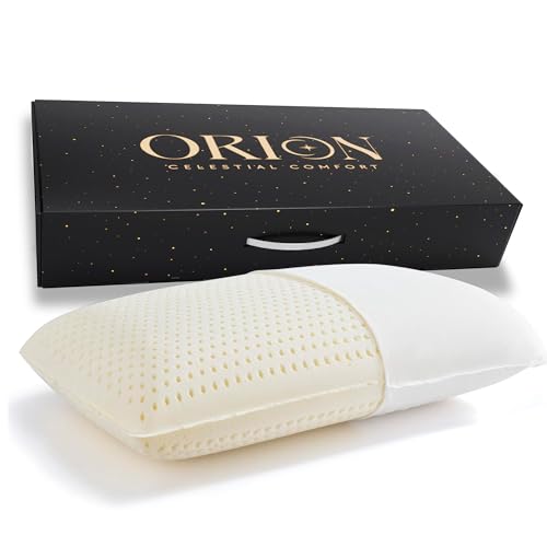 ORION - Talalay Latex King Size Pillow - Luxury Sleep with Premium Latex Support, No Vacuum Packing, Premium Box & L-Shaped Easy-Open Cover with Lavender Scent - King Pillow - 33.46 x 15.75 x 5.91 in