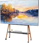 VIVO Rolling Easel Studio TV Floor Stand with Shelf, Fits 49" to 75" Screens
