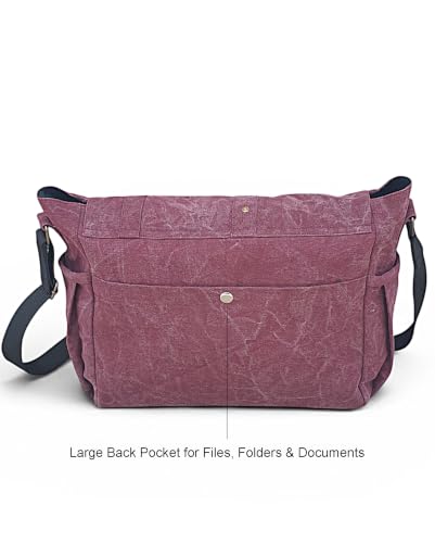 Image of The House of tara Distress Finish Sturdy Cotton Canvas Messenger Bags for Men and Women | Zip Closure, Adjustable Body Strap I Crossbody Sling | External Zip Pockets