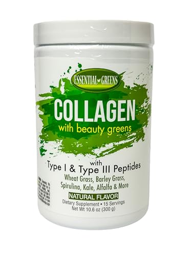 Essential Greens, Collagen with Organic Beauty Greens with Type I