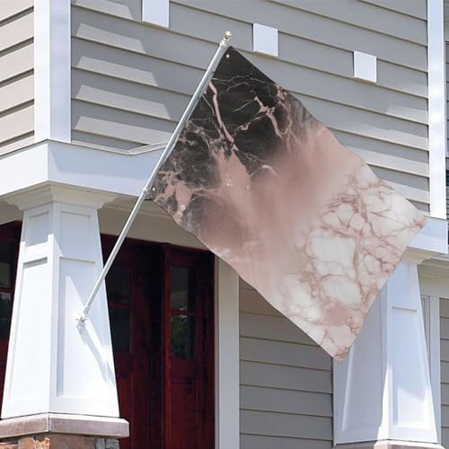 Drapeau de cour marbre or rose haut de gamme avec œillets métalliques durables - 5