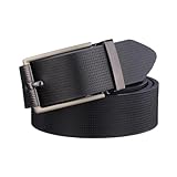 SDFFGHJ Pin Buckle White Genuine Leather Waistband Casual Fashion Men Belts Classic Designer Waist Strap(100cm,Black Gray buckle)