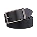 SDFFGHJ Pin Buckle White Genuine Leather Waistband Casual Fashion Men Belts Classic Designer Waist Strap(100cm,Black Gray buckle)