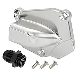 WIKIBB Timing Chain Tensioner Cover Plate Kit Replacement for Honda Acura K20 K20A K20Z K24 K24A Engines,Aluminium Alloy Timing Chain Tensioner Oil Return Plate Cover Drain Sidewinder