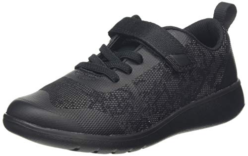 Clarks Scape Bright K, Mocasines Niños, Negro (Black Interest Black Interest), 34 EU