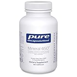 Pure Encapsulations Mineral 650 | Hypoallergenic Combination of Balanced Chelated|Minerals | 180 Capsules