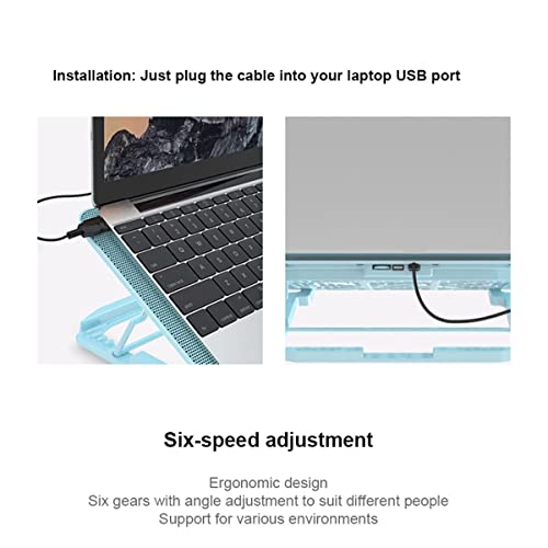 EEDSDLTQ-Laptop-Cooler-Cooling-Pad-for-12-17-Inch-Laptop-Slim-Portable-USB-Powered-with-6-Quiet-Fans-and-Rotary-Switch-ControlAdjustable-Holder-Notebook-Support-Color-Pink